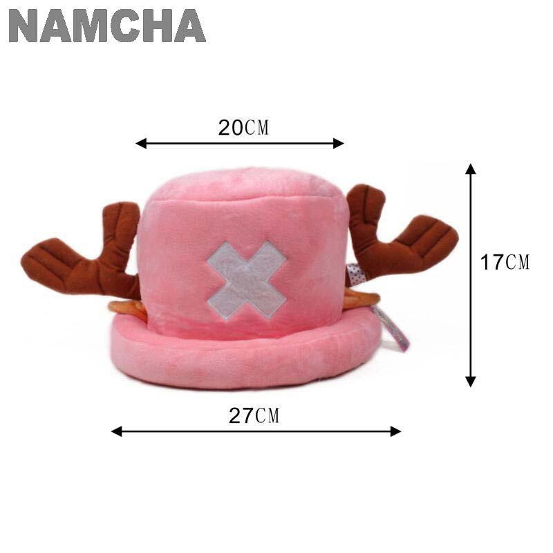 Cute Tony Chopper Cap Plush Anime Cotton Kawaii Blue Cartoon Comfortable Soft Unisex Character Dress Up Party Cosplay Hat