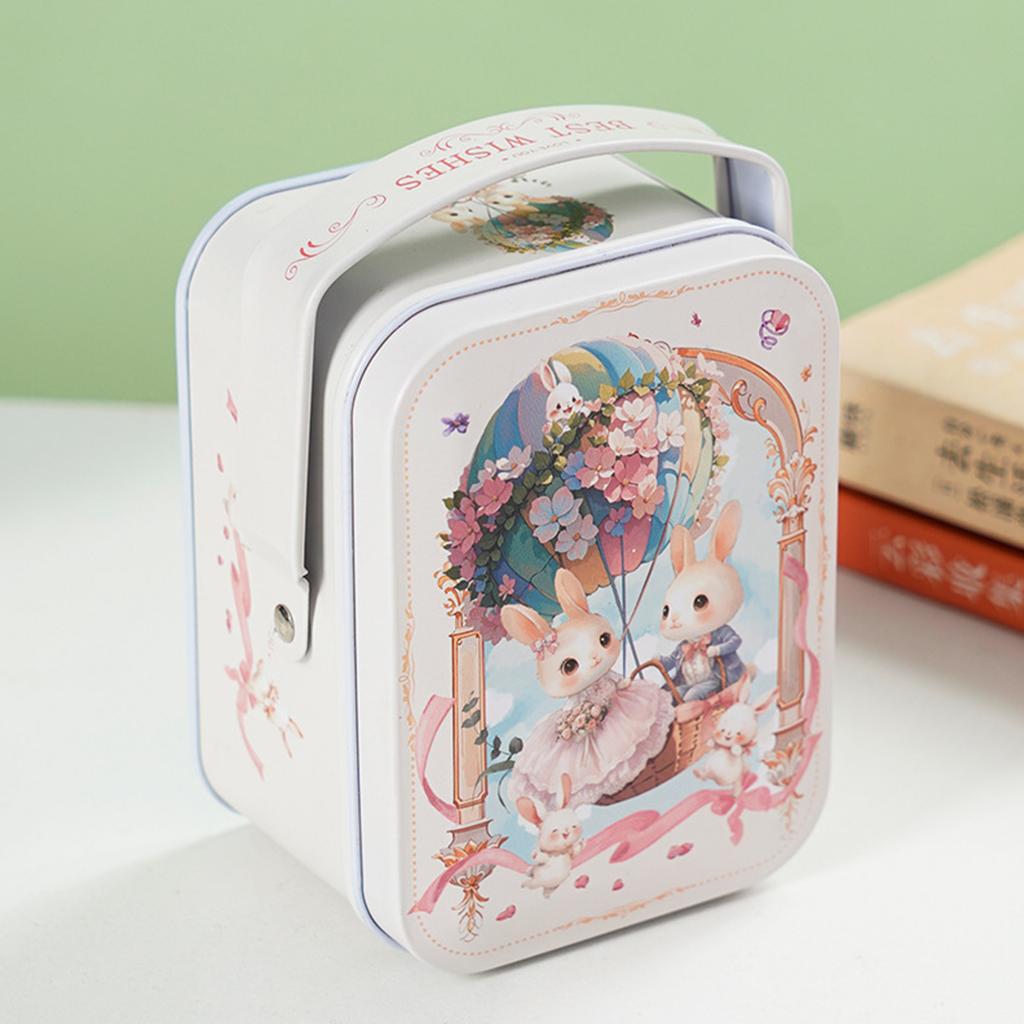 Glückskaninchen Schlüsselanhänger mit Blechdose & Grußkarte Niedlicher Plüsch-Kaninchen Schlüsselanhänger für Taschen Rucksäcke Kaninchen Anhänger Ostergeschenke