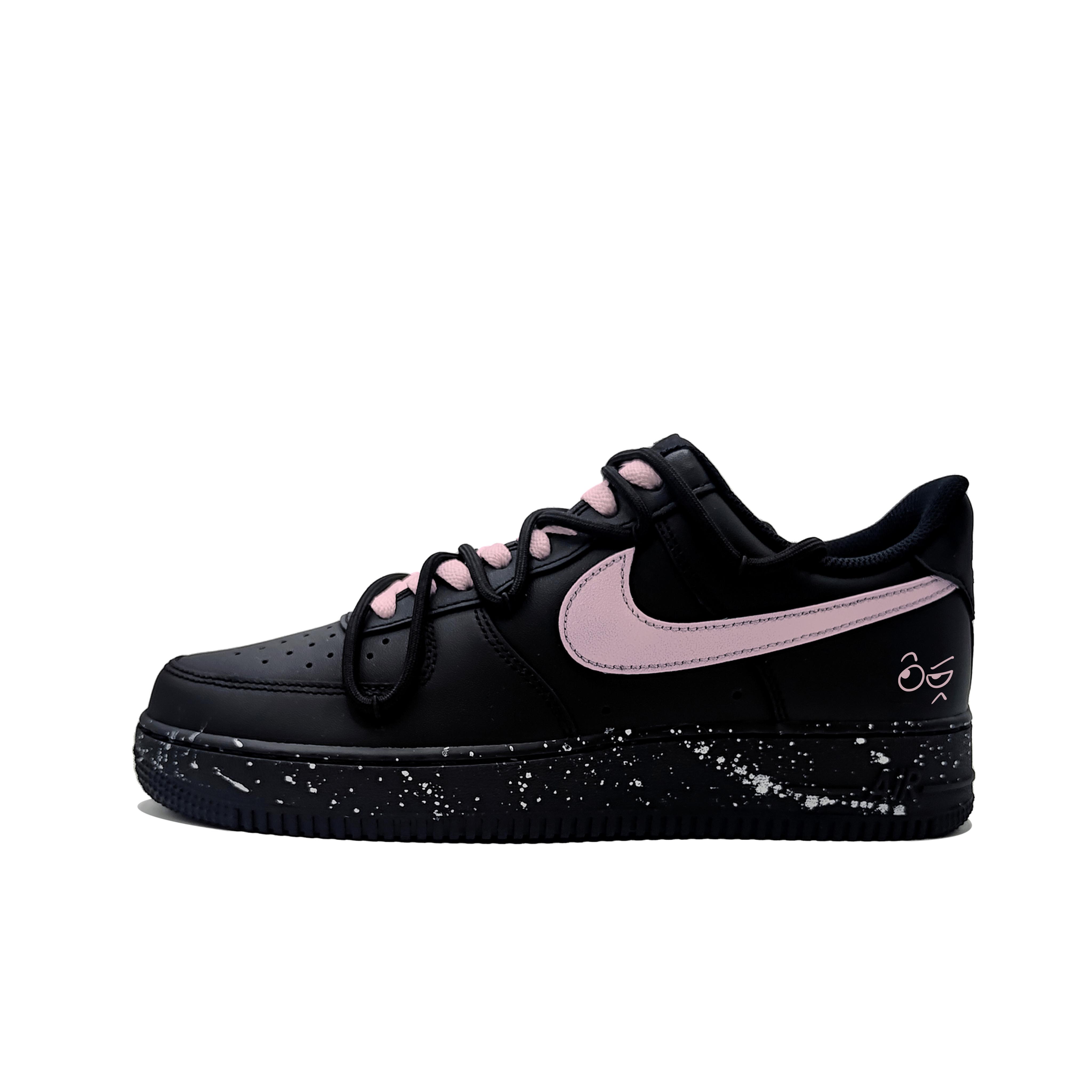 

Nike Air Force 1 Nightfall Sparkling CNY Collection Abrasion Resistant Low top Skateboard Shoes Unisex Black Pink CW2288-001(Team603-) 42.5