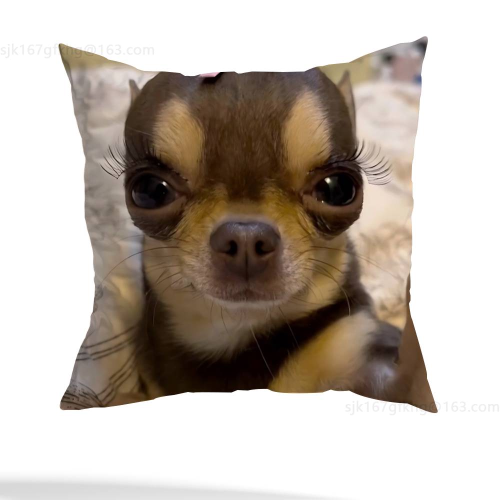 Cute Dog Pillow Case Pillow Case Living Room Sofa Cushion Cover Suitable For Home Bedroom Room Decoration