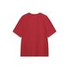 Li Ning T Shirts Men's Bull Red Crew Neck Moderate Straight Fit AHST421-4
