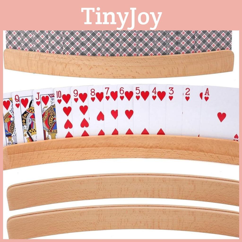 Wooden Card Holder Poker Rack With Extended Design For Card Enthusiasts