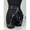 Women Sexy Leather Thigh Garter Belt Lingerie Leg Straps Bdsm Bondage Women Handcuffs Fetish Clothing Festival Rave Accessory