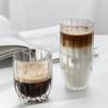 Iced Latte Coffee Mug Ins Style Soda Water Cup Striped Glass Cup Restaurant Elegant Juice Milk Tea Cups Transparent Water Bottle