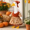 Veranda-Gans-Kostüme Thanksgiving-Outfit Herbstkleid mit Kopftuch Rasenkleidung