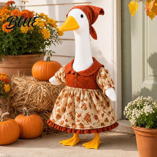 Veranda-Gans-Kostüme Thanksgiving-Outfit Herbstkleid mit Kopftuch Rasenkleidung