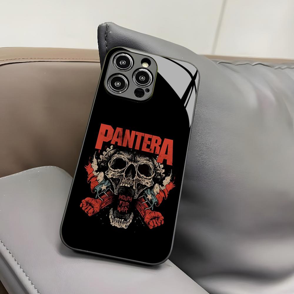 Pantera Ritual Metal Band Handyhülle für Iphone 17 Air 16 15 14 12 11 13 Pro Max Mini X Xr Xs Puls Schwarze Glasabdeckung