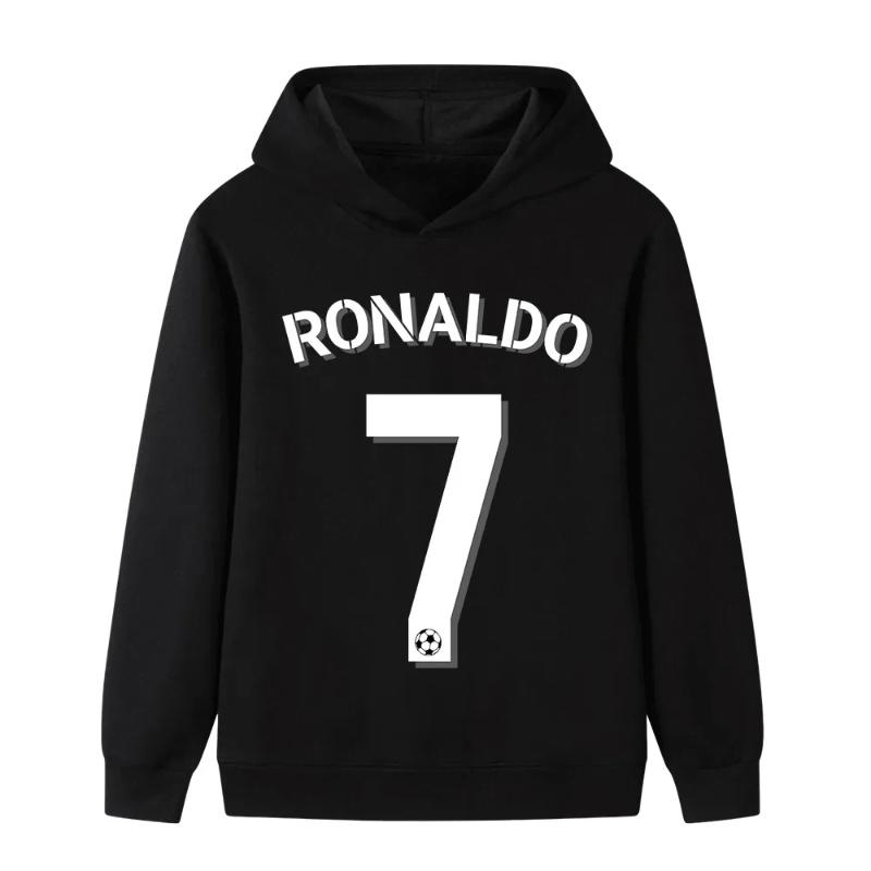 

Printed Children s Hooded Sweatshirt Autumn Winter Loose Casual Comfort Soft Long-sleeved Top for Boys Girls XS чёрный