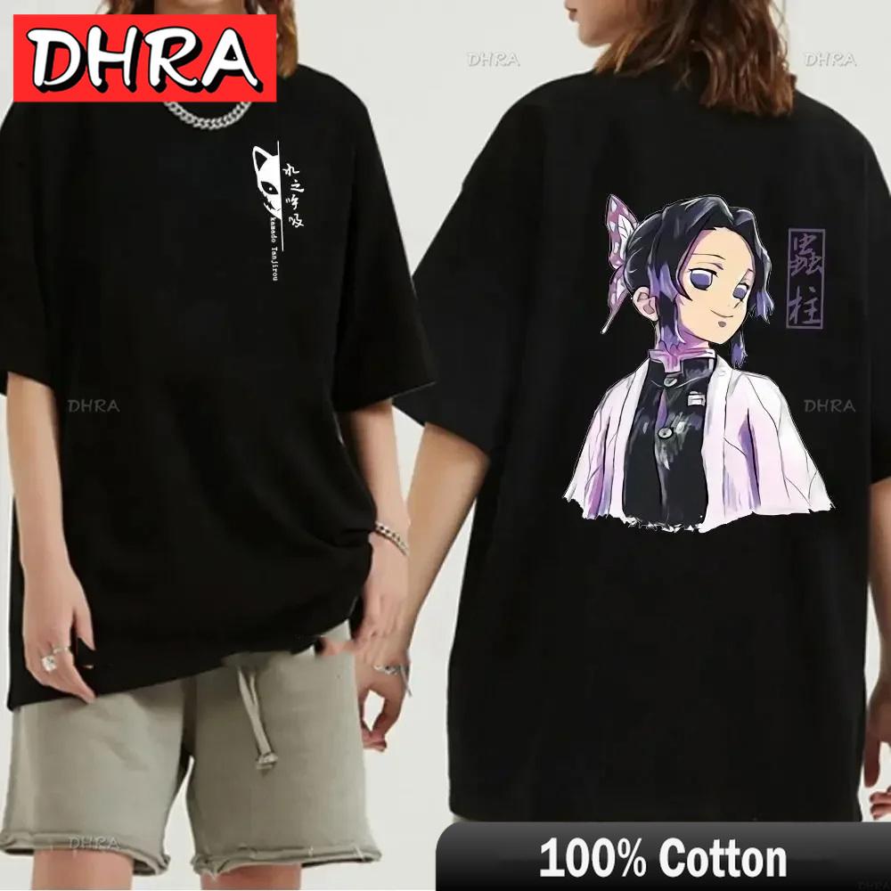 Japanese Anime Demon Slayer Graphic Zenitsu Shinobu TShirt Fashion Tanjiro Inosuke Zenitsu Womens T Shirt Men Tees Nezuko Tops