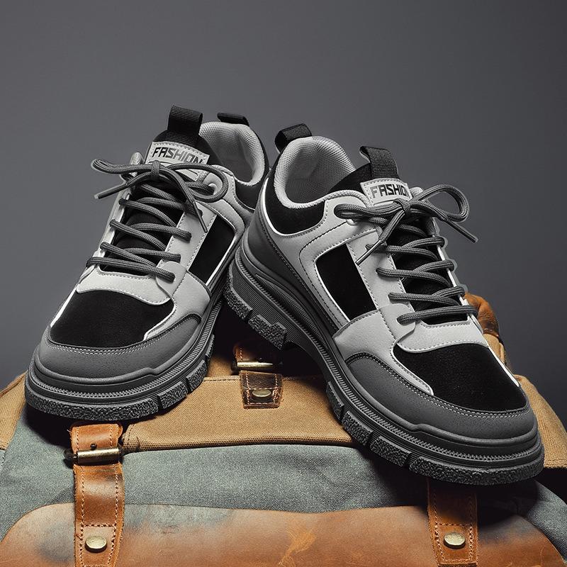 Men's shoes spring and summer new trend versatile casual board shoes men's low-top tooling leather Martin boots single shoes