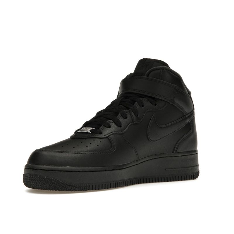 Nike Supreme x Air Force 1 Mid Box Logo - Triple Black Unisex Sneakers FZ8784-001