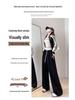 Women's High-Waisted Color Block Wide-Leg Sweatpants for Spring/Autumn 2026
