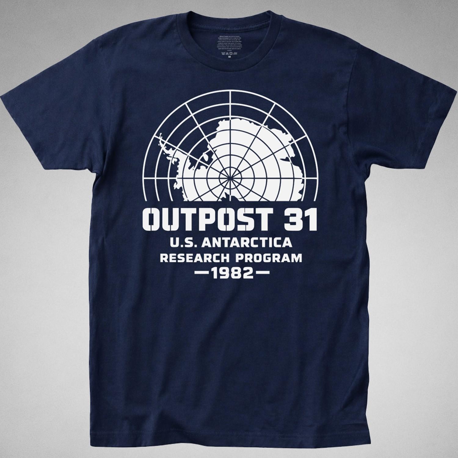 THE THING T-SHIRT Outpost 31 U.S. Antarctica Tee Kurt Russel Movie 1982 4K DVD XXXXL