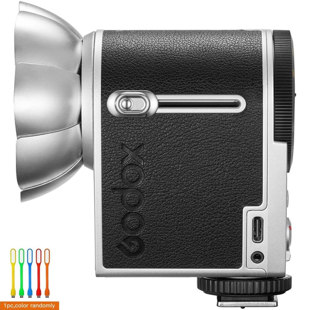 Godox Lux Cadet Retro Camera GN10 with 7 Levels of Flash Optical CCT for and Olympus Cameras Flash, Power, S1/S2 Control, 6200K±300K Sony, Fuji,