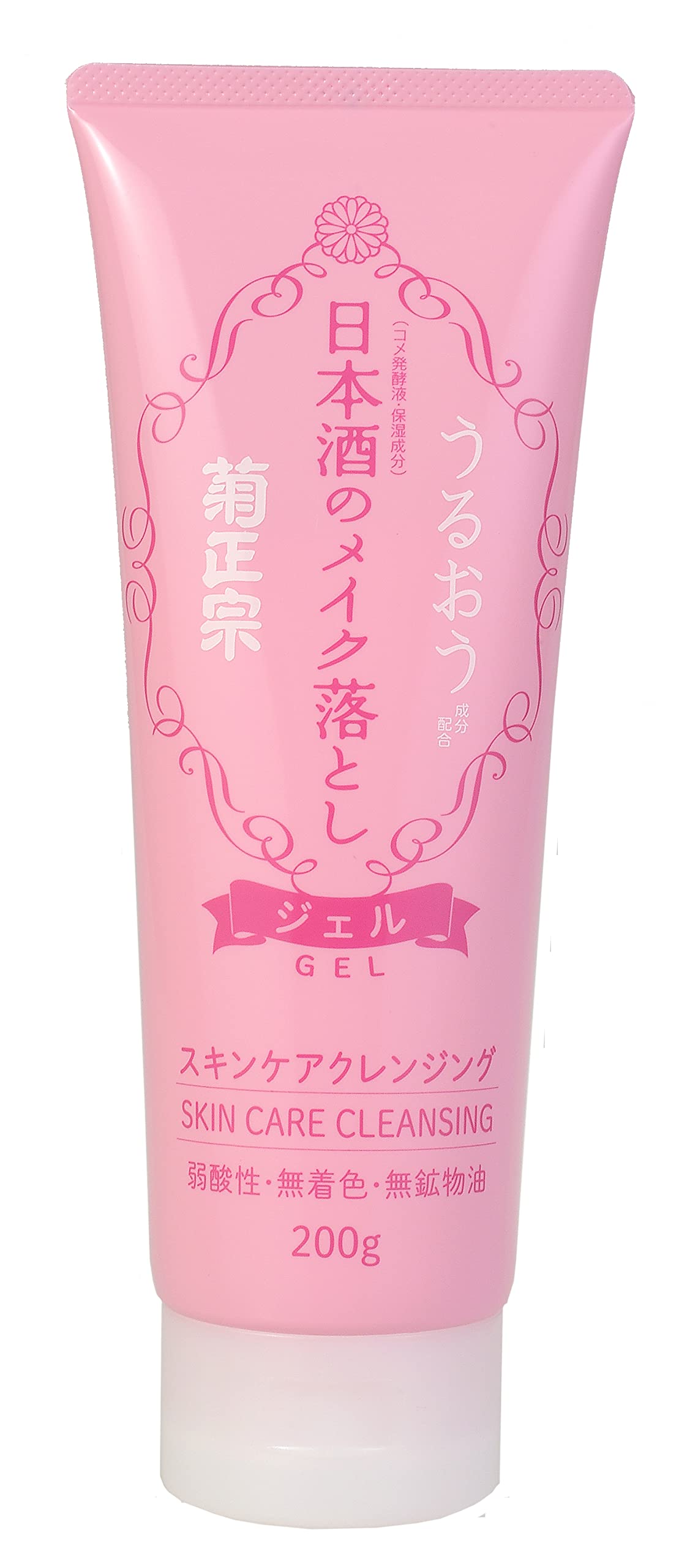 

Kikumasamune Sake Makeup Cleansing Suitable for Eyelash Extensions Remover, 200g, Gel, розовый