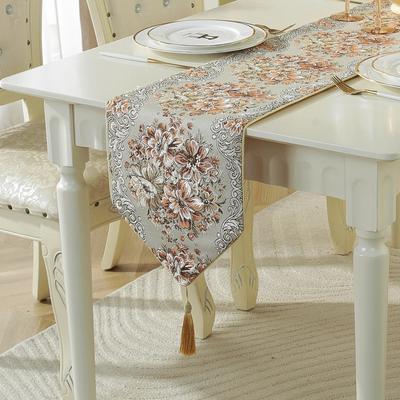 Modern European Jacquard Table Runner Luxury Embroidered Table Runner Minimalist Velvet Dining Table Runner Simple Fashionable