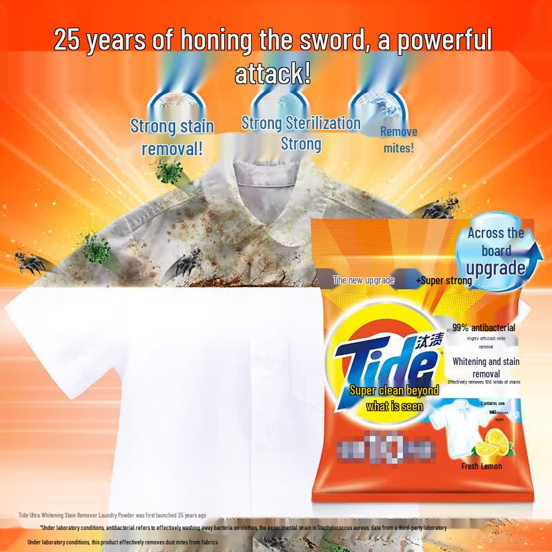 Tide Portable Lemon Scent Washing Powder with Tissue Packs