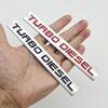 3D Chrome Metal Car Sticker TURBO DIESEL Logo Emblem Rear Trunk Fender Badge Decal For Isuzu Kia Hyundai Toyota Ford Accessories
