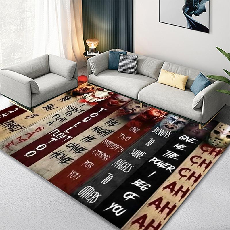 Horror Carpet Rug for Living Room Bedroom Home Sofa Decoration,Kids play Non-slip Floor Mat