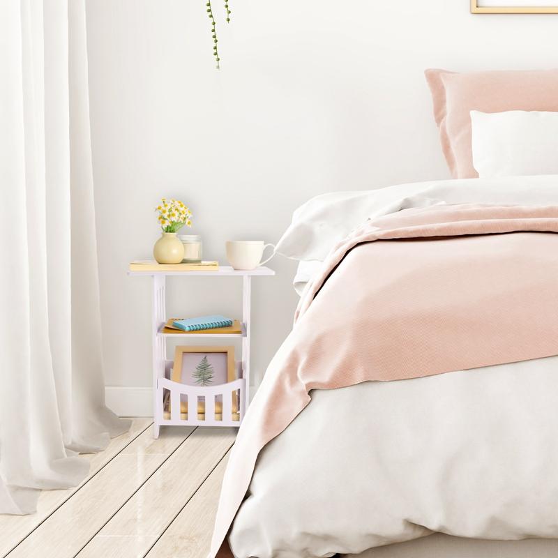 European Night Stand Modern Mini Sofa Bedside Storage Rack Living Room Bedroom Nightstand Coffee End Furniture