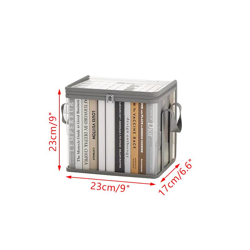 Toys Organization Student Book Storage Bag Large Capacity Foldable Portable Storage Box Transparent Dustproof Waterproof Clothes