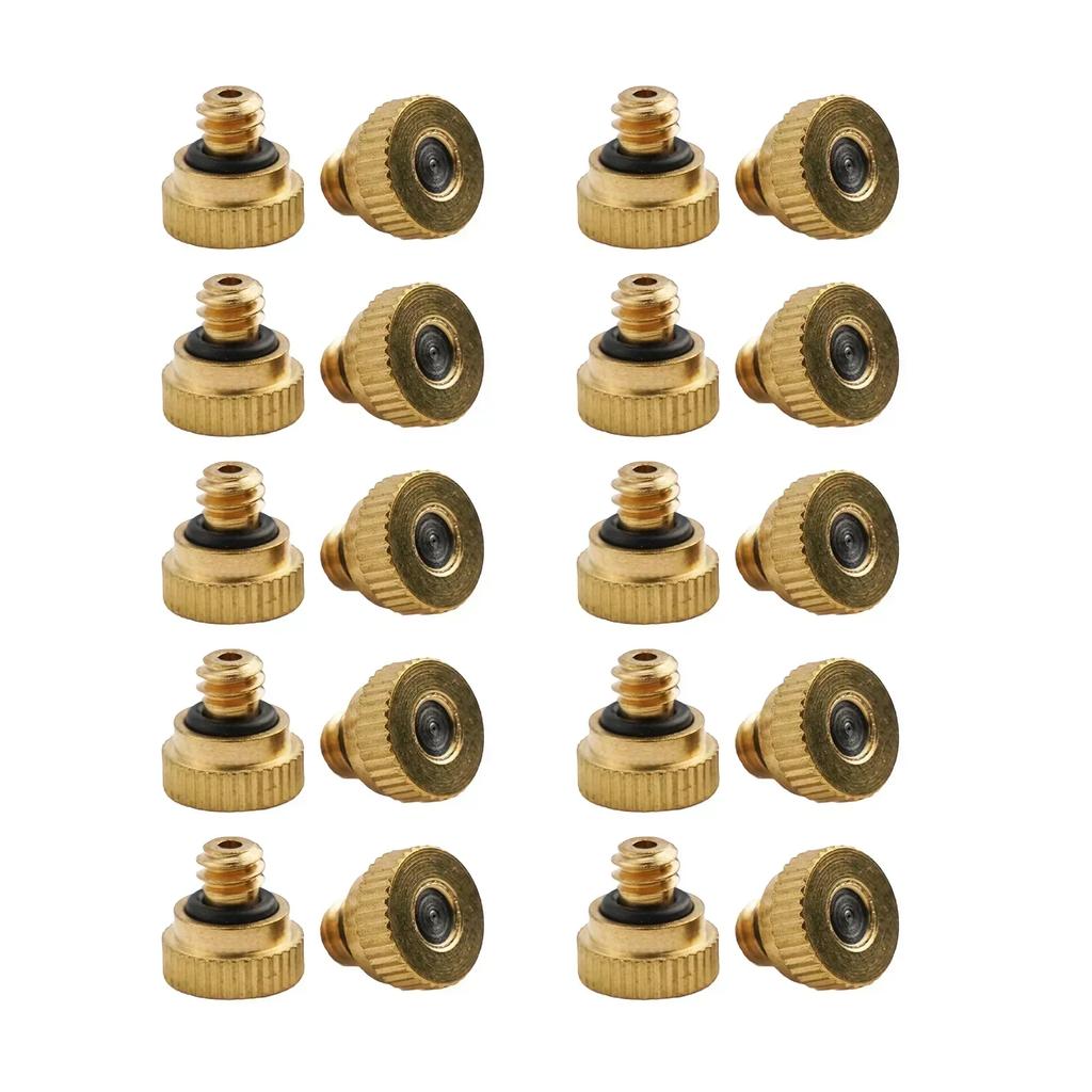 Misting Nozzles 20pcs 10mm * 5mm Outdoor Cooling Nozzles Easy Maintenance Nozzles Energy Saving Nozzles Garden Sprinkling