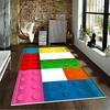 Colorful Block Pattern Rug for Bedroom Living Room Home Decor Suitable for use as an anti-slip for living room bedroom sofas