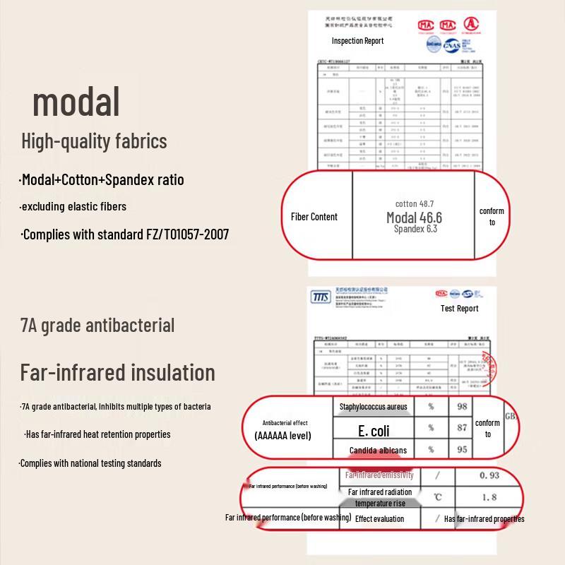 LANGSHA Men's Thin Modal Round Neck Thermal Underwear Set