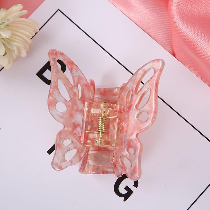 Colourful Fashion Butterfly Hollow Out Acetate Hair Claws Women Hair Accessories Crescent Ponytail Acetic Claw Clips For Girls