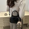 2025 winter new niche retro Maillard style portable small square bag Korean fashion temperament shoulder messenger bag