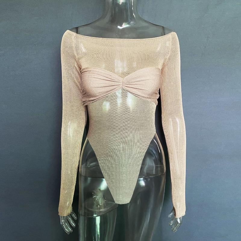 Spring and Summer Women's One Neck Sheer Triangle One-piece Top