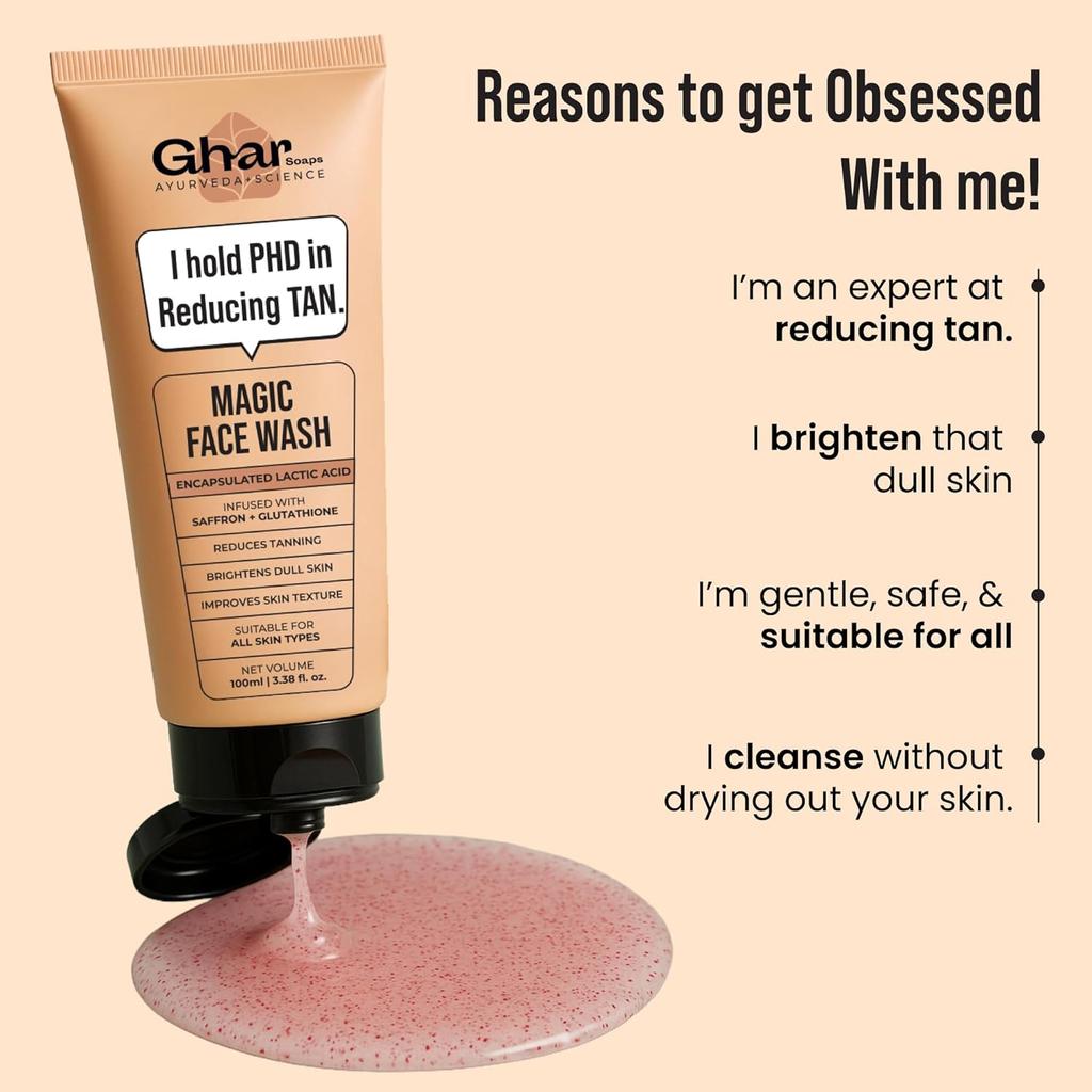 Magic Face Wash Duo 100ml Pack Of 2 For Tan Removal Skin Brightening Glowing Skin Unisex