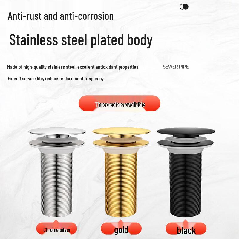 Stainless Steel Anti-Clog Pop-up Basin Drain