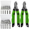 Fishing Crimping Pliers Multifunctional Crimpers Tool Crimp Sleeves Kit with Single /Double Barrel Ferrule Fishing Gear Tackle