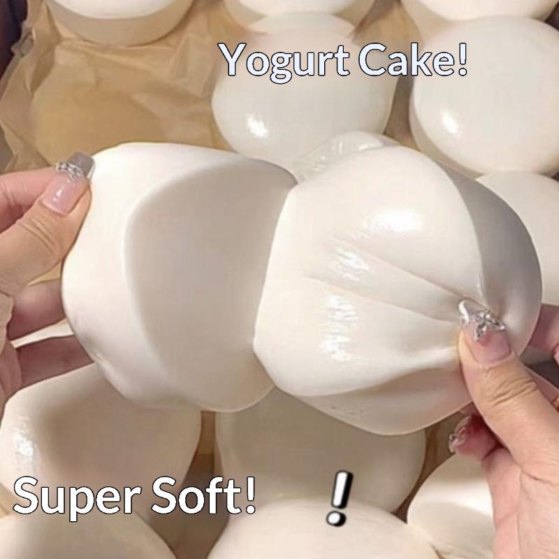 1Pcs Cute Milky White Squeeze Finger Toys Milk Cake Squeeze Taba Soft Toy Stress Relief Props Girl Birthday Gift