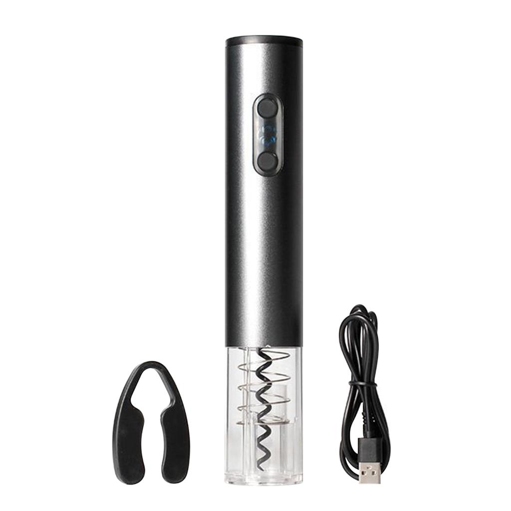 Electric Wine Opener with Foil Cutter Easy Operation Portable 2800mAh Rechargeable Wine Opener Automatic Electric Wine Bottle Corkscrew for Home Part