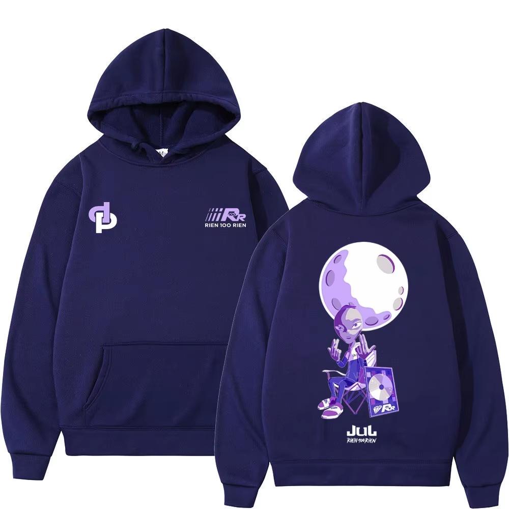 França Rapper Jul Rien Rien Roupa Merch Moletom Masculino Feminino Moda Suéter de Manga Comprida Casual