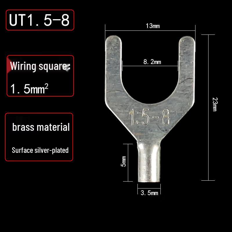

UT1.5-8 Fork Cold Press Terminal (1000 Pcs)