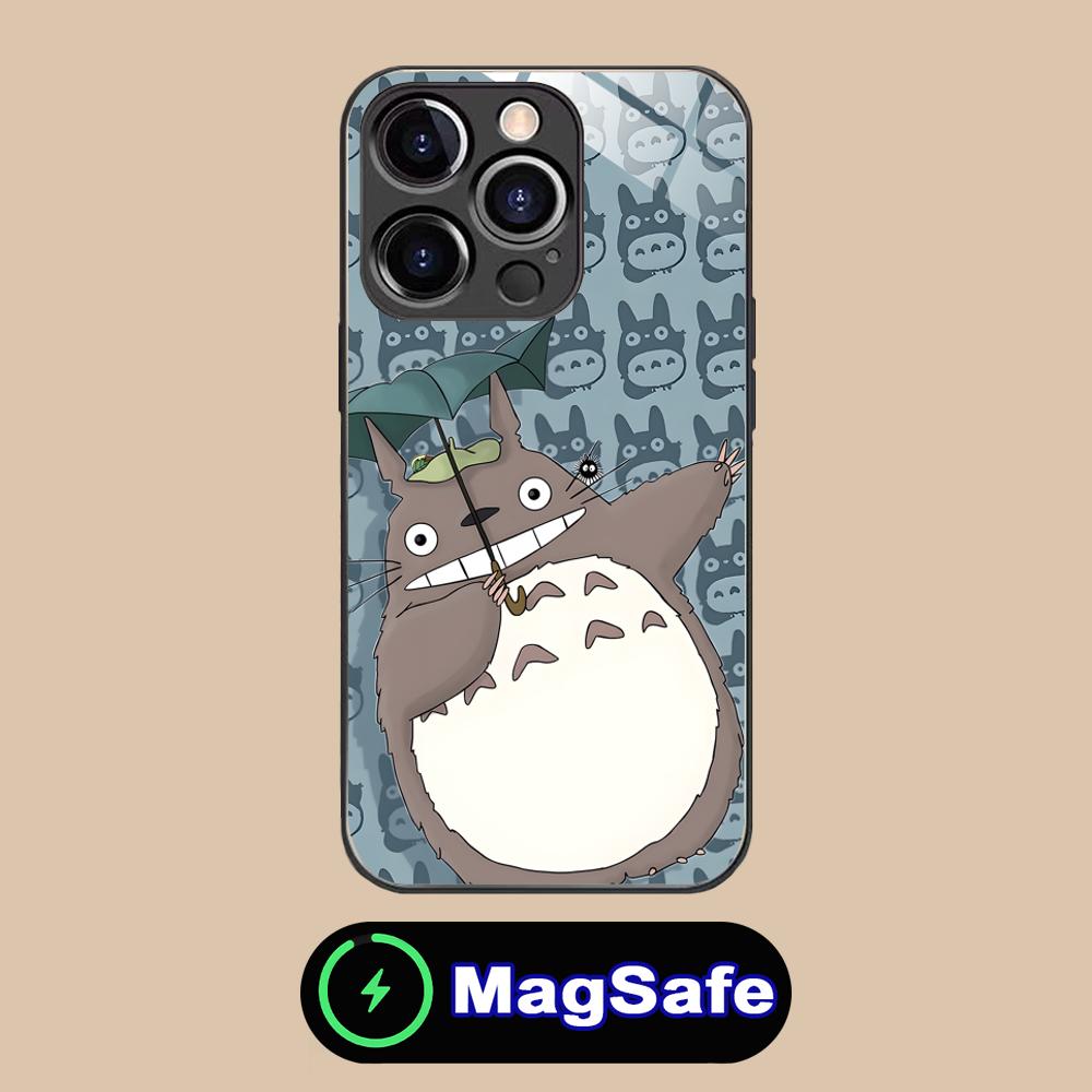 Anime Cute S-Totoros Phone Case for iPhone 16 15 14 13 12 11 Pro Max Plus Mini MagSafe Glass Colour Printing Pretty Smartphone