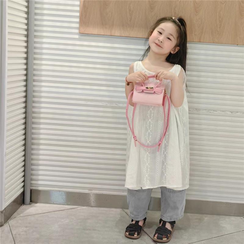 Elegante Mini Borsa a Spalla Coreana per Bambini con Design Trendy Color Block per Bambini