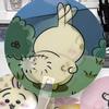 Chiikawa Cartoon Ika Usagi Fan, a Cute Moving Fan with Animation, Summer Hand-Cranked Dynamic Fan
