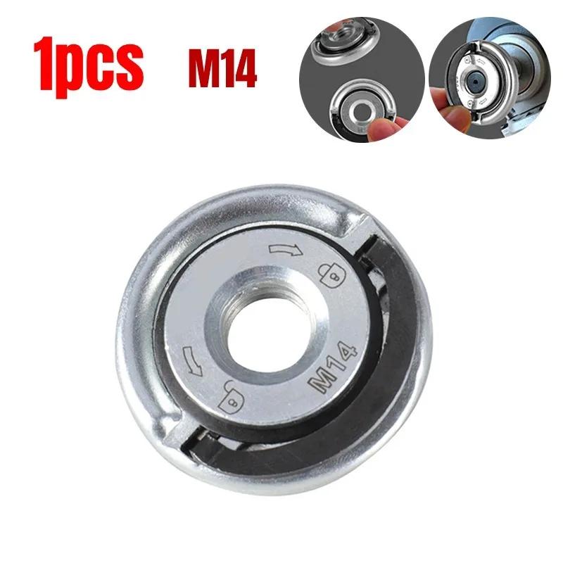 M10 M14 Self-Locking Pressing Plate Grinder Quick Release Flange Nut Power Chuck Tools Universal M14 M10 Thread Angle Grinder