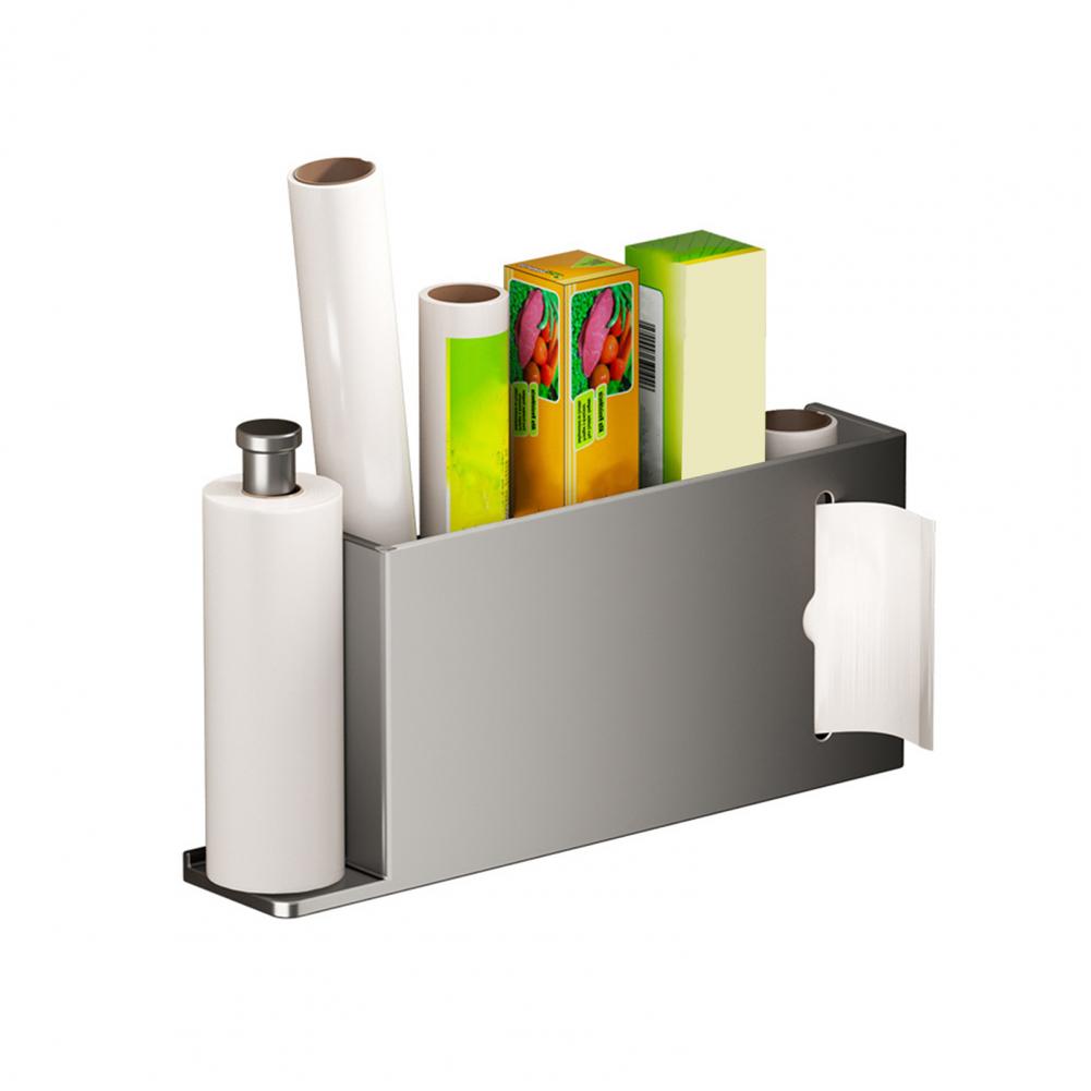 Stainless Steel Storage Box Kitchen Cabinet Door Storage Box Organizer Wall-mounted Multi-purpose Storage Container
