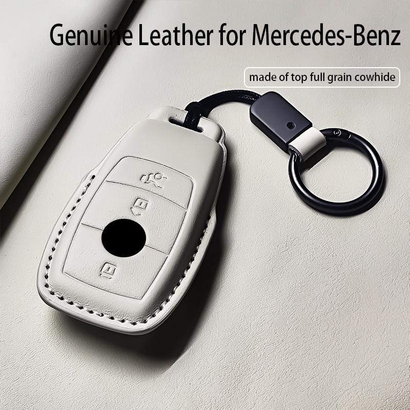 Autofernbedienung Schlüsselhülle Abdeckung für Mercedes Benz A C E S G Klasse AMG GLC CLE CLA GLB GLS W177 W205 W213 W222 X167 Echtes Leder