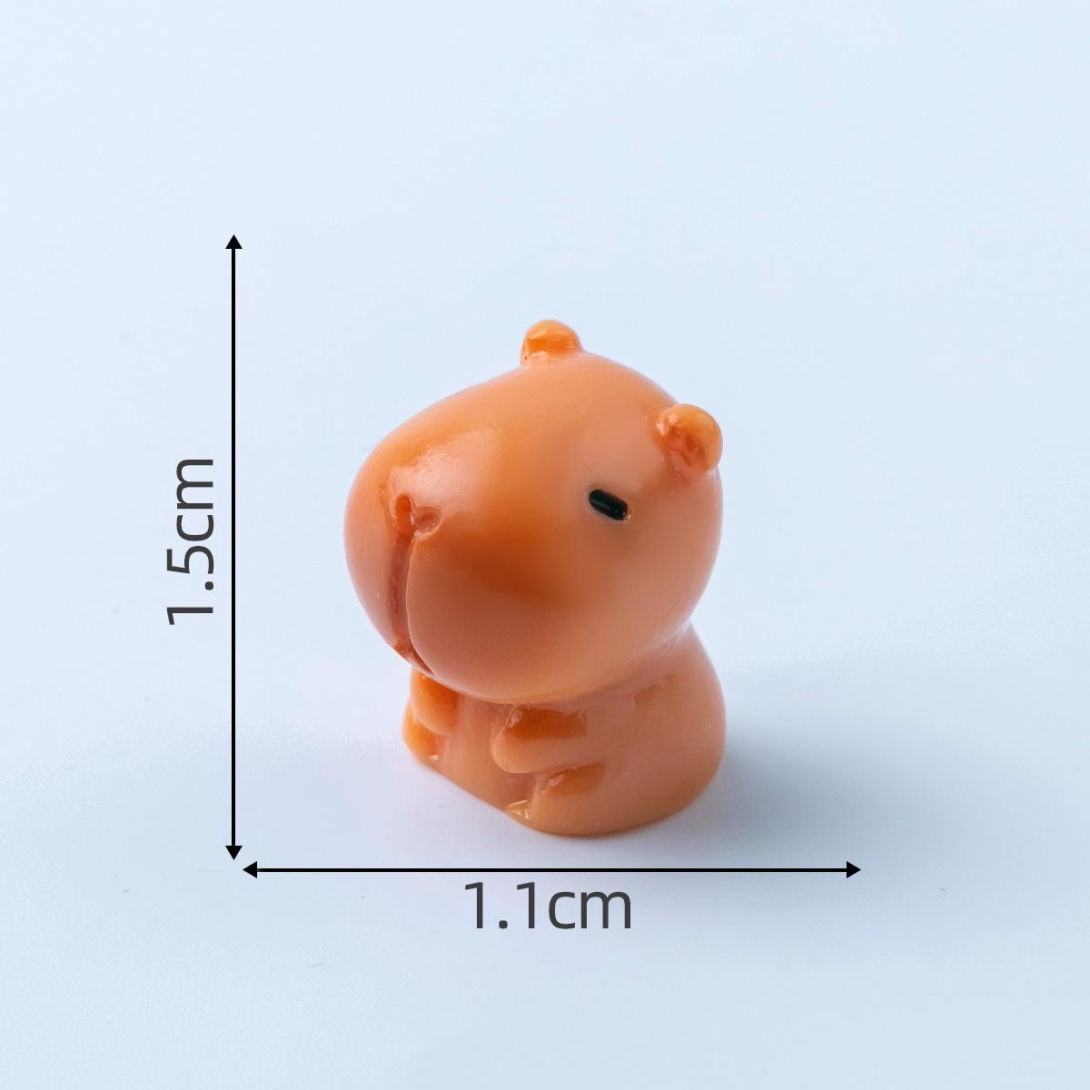 Cartoon Capybara Figurines: DIY Ornaments for Hair, Car Dashboard, and Desktop Decor