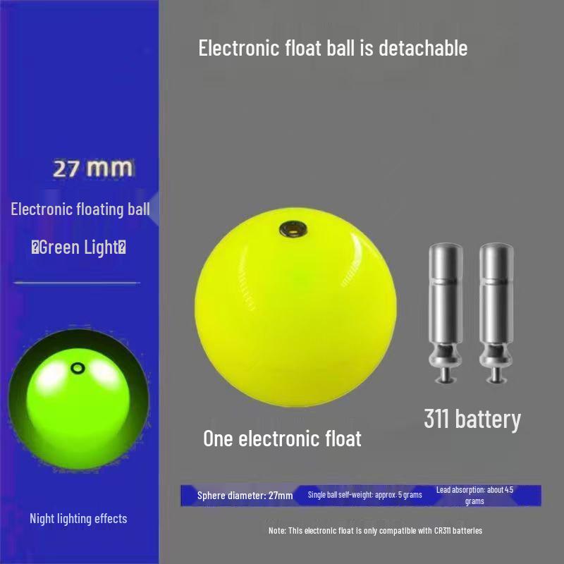 Ceramic Ring Fishing Float with Built-In Counterweight for Crucian Carp - Nylon, Semi-Water, Copper Ring Buoyancy Ball