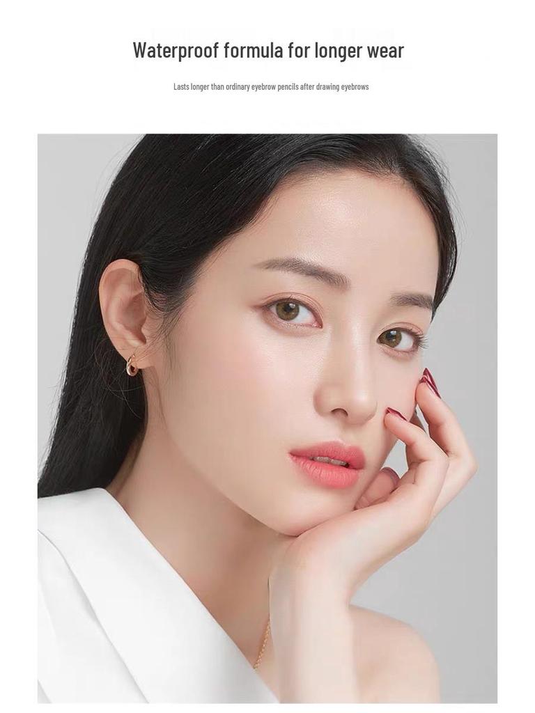 Haozhuang Dual End Eyebrow Pencil: Ultra-Fine, Waterproof, Smudge-Proof, Long-lasting for Natural Brows.