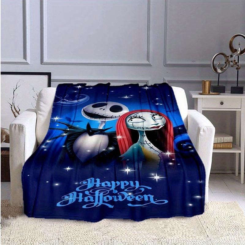 1pc The Nightmare Before Christmas Printing Blanket - Soft, All-Season Throw for Living Room, Bedroom,Personalized Gift with Adorable Cartoon Design