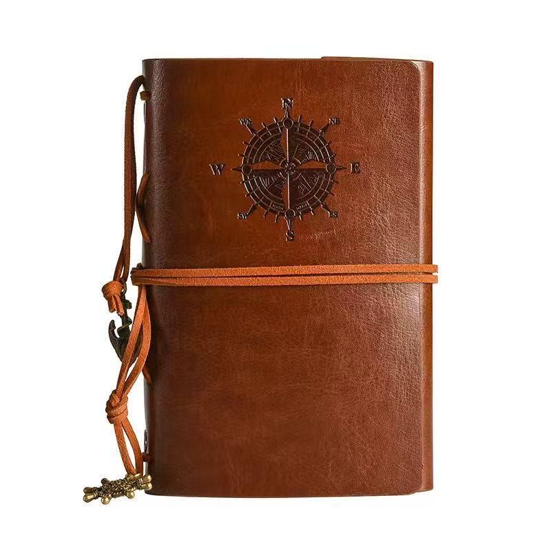 Vintage Pirate-Themed Loose-Leaf Journal - Kraft Paper & Doodle Diary