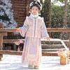 Annie Youer Girls' Winter Hanfu Tang Suit Dress Set